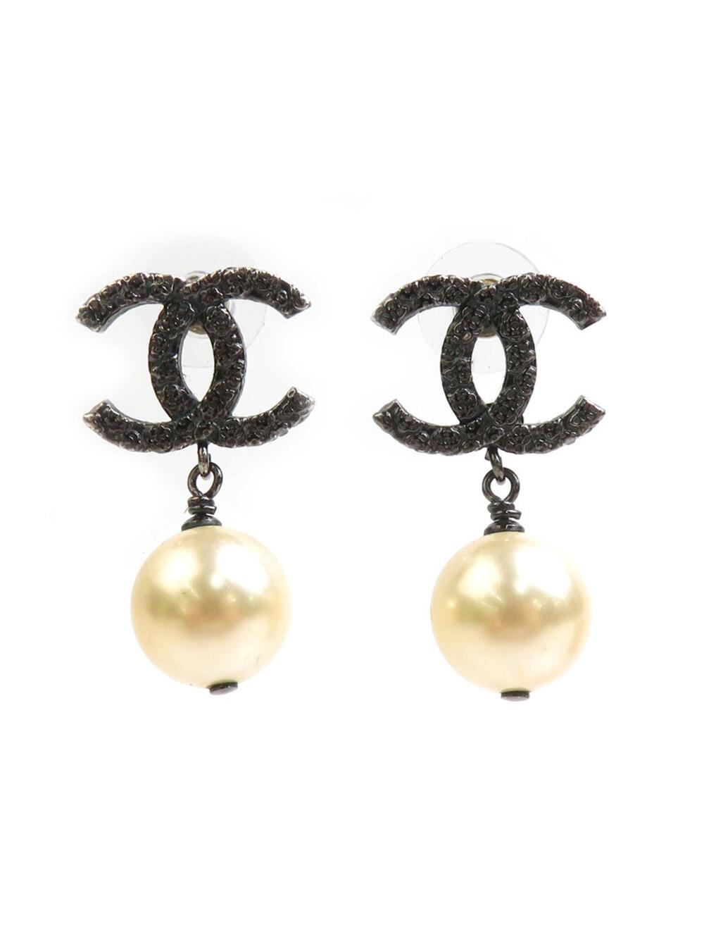 Chanel Cc Logo Earrings Metal #250198C57B